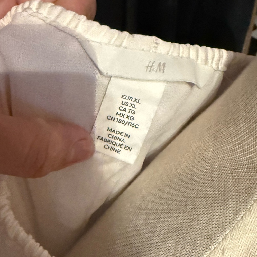 H&M Cream Long Sleeve Dress - Picture 3 of 3